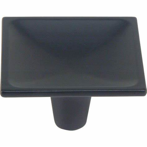 Cabinet Knob , Square , Matte Black , (10-Pack)