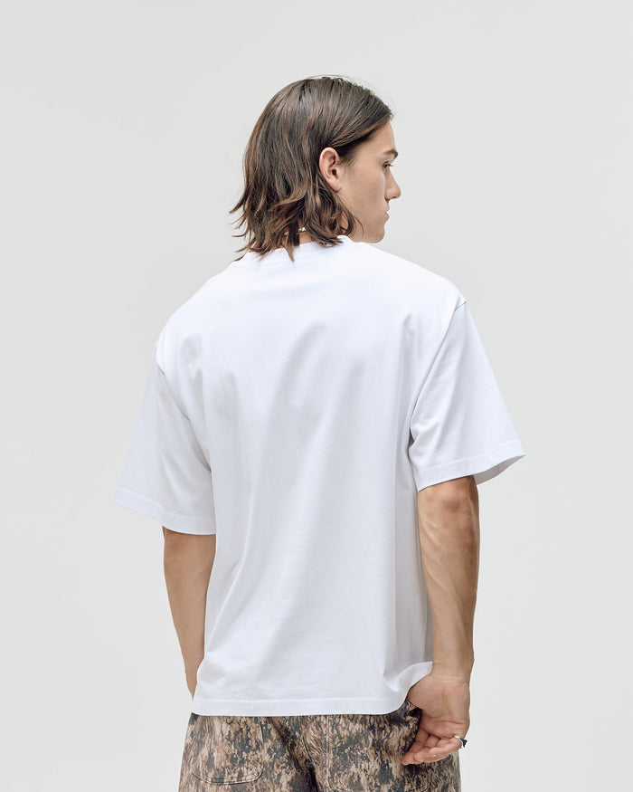 Camo Logo Box Fit, Men - White