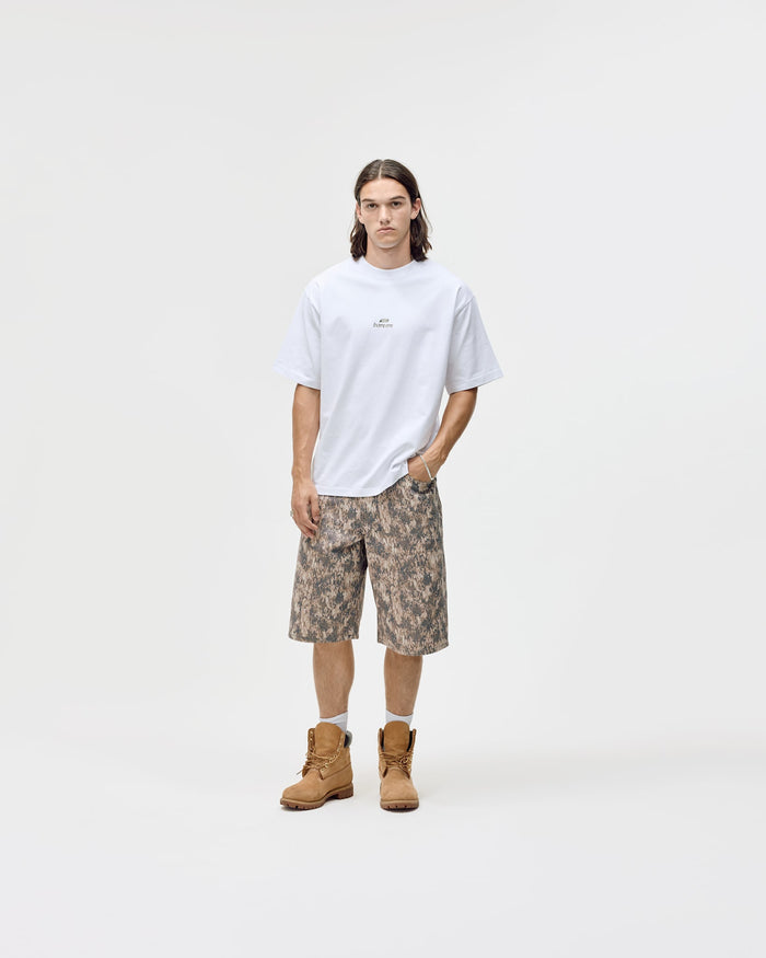 Camo Logo Box Fit, Men - White