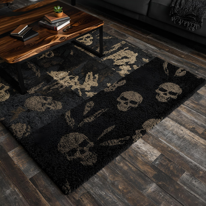 Camo Skull Area Rug