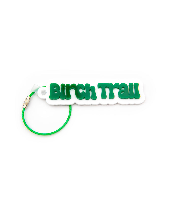Camp Name Acrylic Key Chains Distressed/seasonal accessories A Wink and a Nod Multi Birch Trail