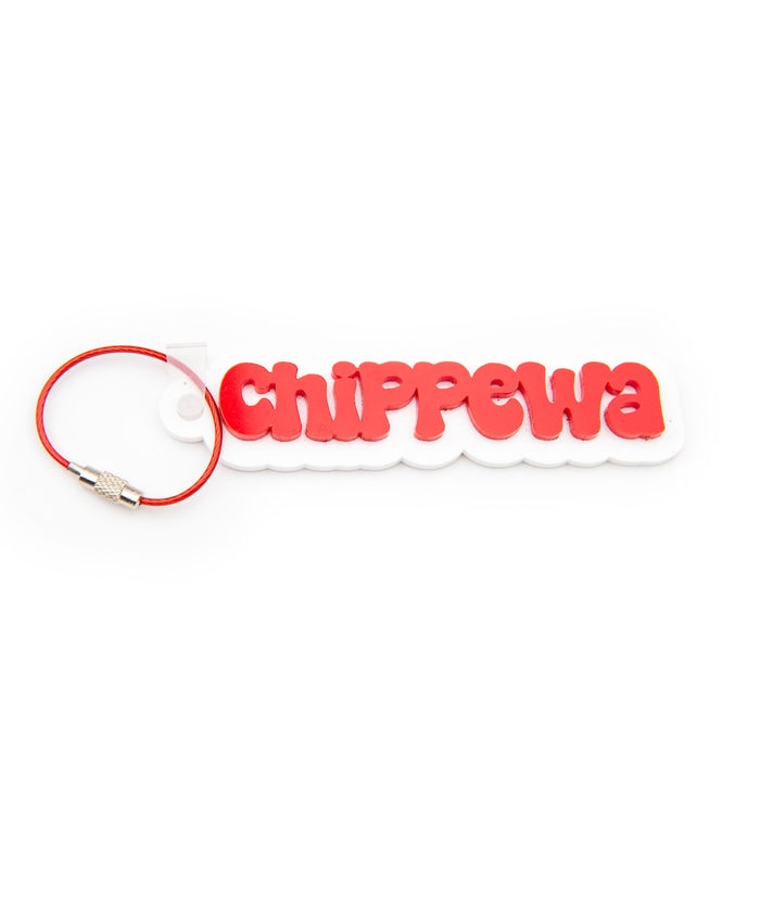 Camp Name Acrylic Key Chains Distressed/seasonal accessories A Wink and a Nod Multi Chippewa