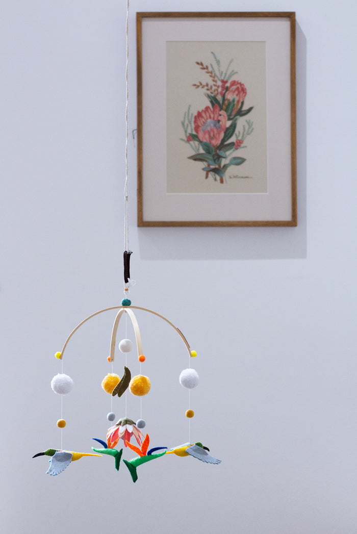 Cape Blossoms & Birds Mobile