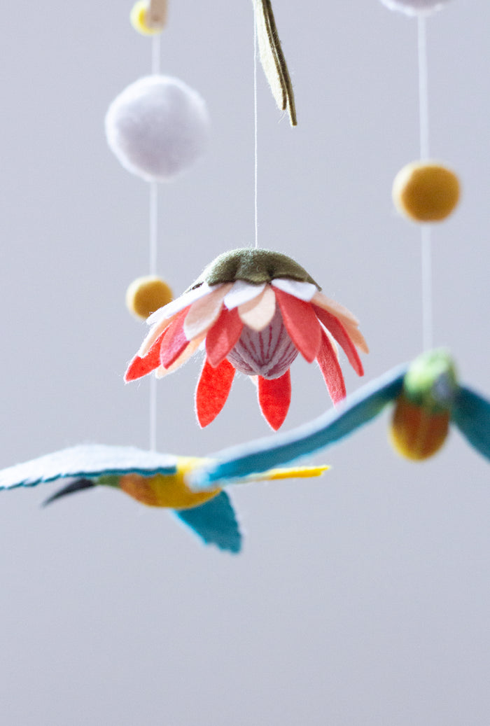 Cape Blossoms & Birds Mobile