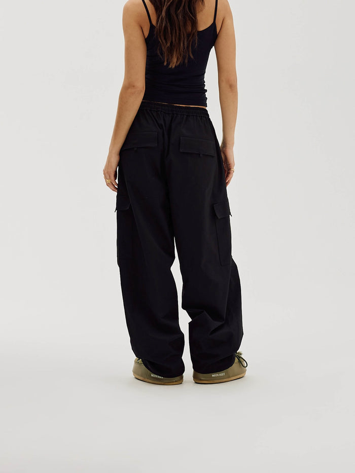 Cargo Pants Parachute, Women - Black
