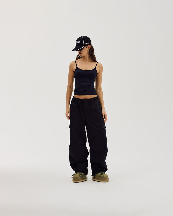 Cargo Pants Parachute, Women - Black