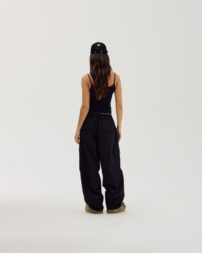 Cargo Pants Parachute, Women - Black