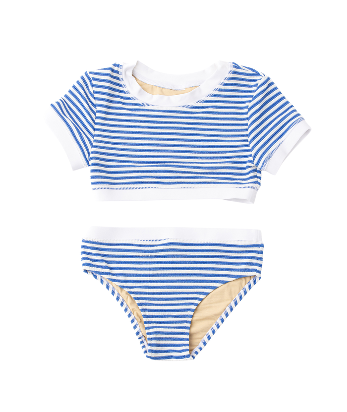 Carys Ribbed Crop 2 Piece Cobalt Striped Distressed/seasonal accessories Shade Critters Striped Y/S (7/8)