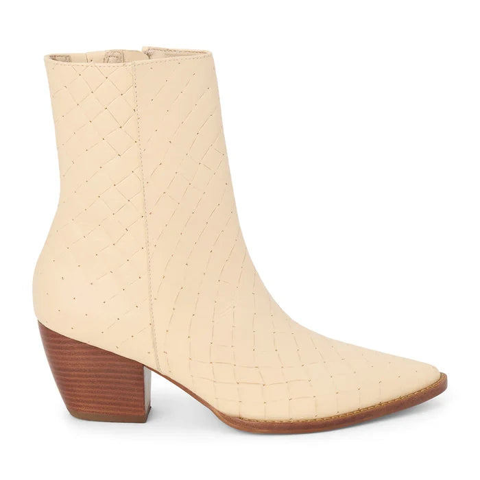 Caty Ankle Boot- Cream Weave