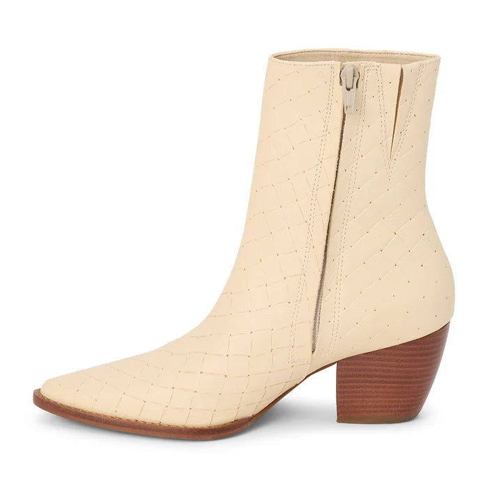 Caty Ankle Boot- Cream Weave