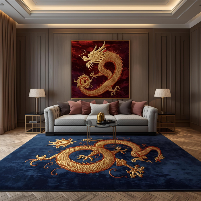 Celestial Fire Dragon Area Rug