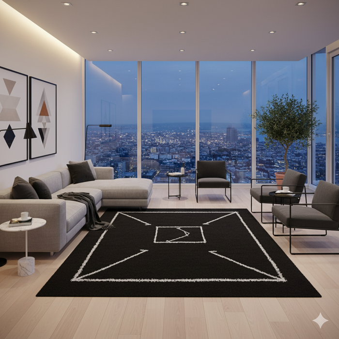 Chalk Numbers Area Rug