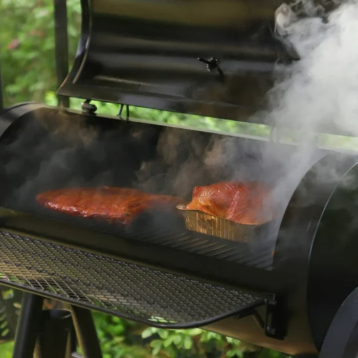 Charcoal Grill with Offset Smoker Combo