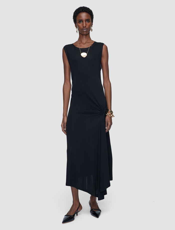 Black Cheikh Fluid Jersey Dress - Joseph