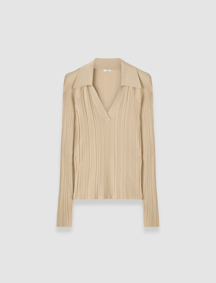 Chelia Plissé Knit Top