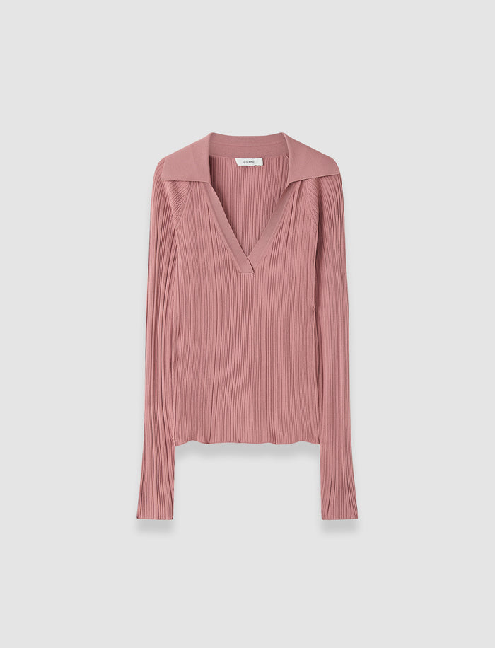 Chelia Plissé Knit Top