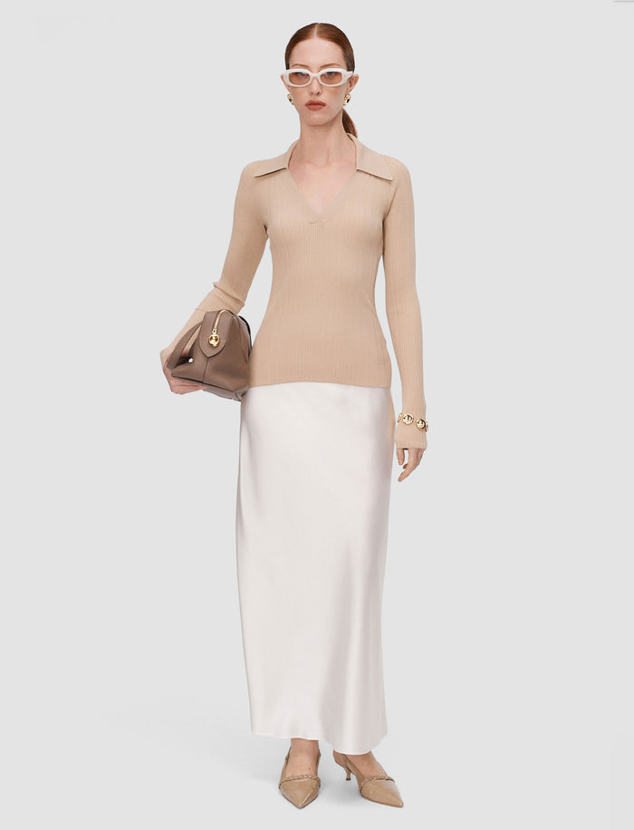 Chelia Plissé Knit Top