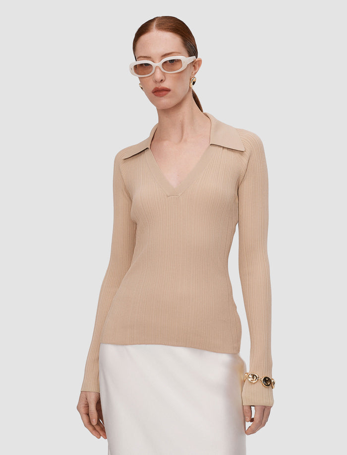 Chelia Plissé Knit Top