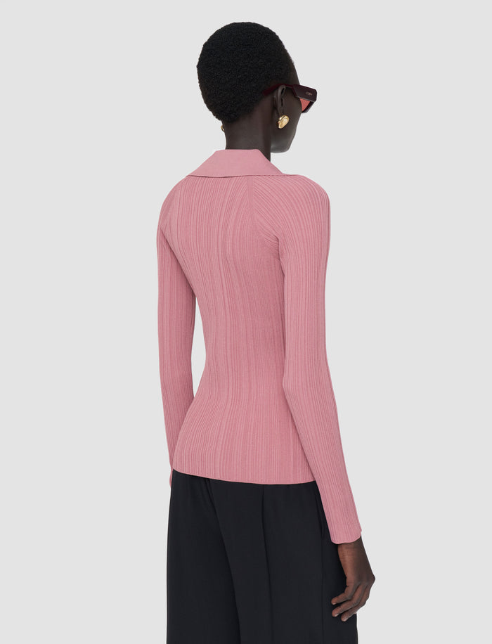Chelia Plissé Knit Top