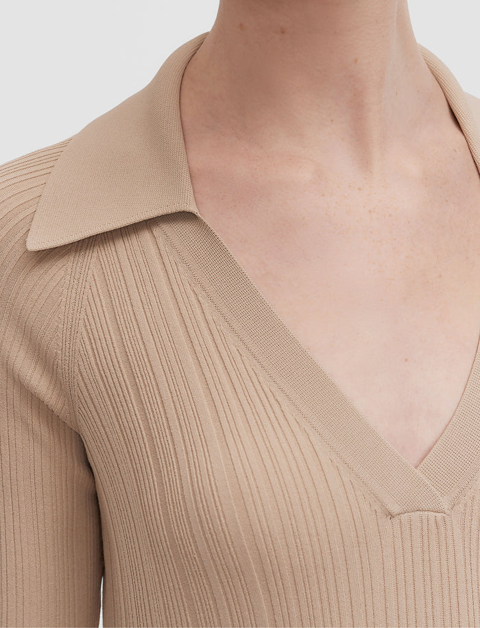 Chelia Plissé Knit Top