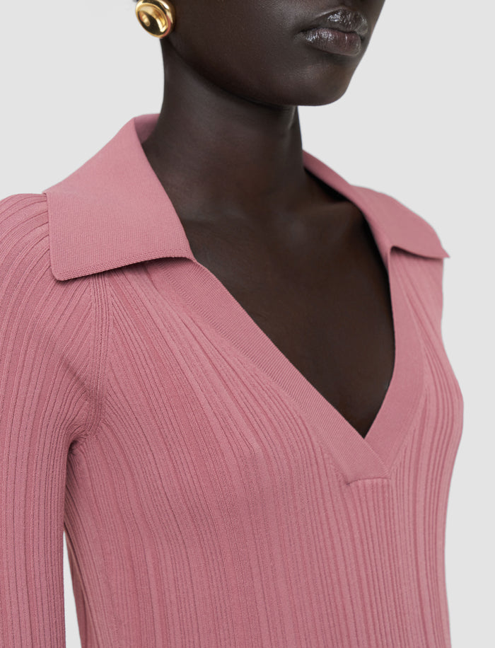 Chelia Plissé Knit Top