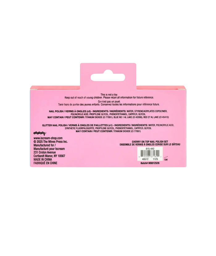 Cherry on Top Nail Polish Set Accessories iScream