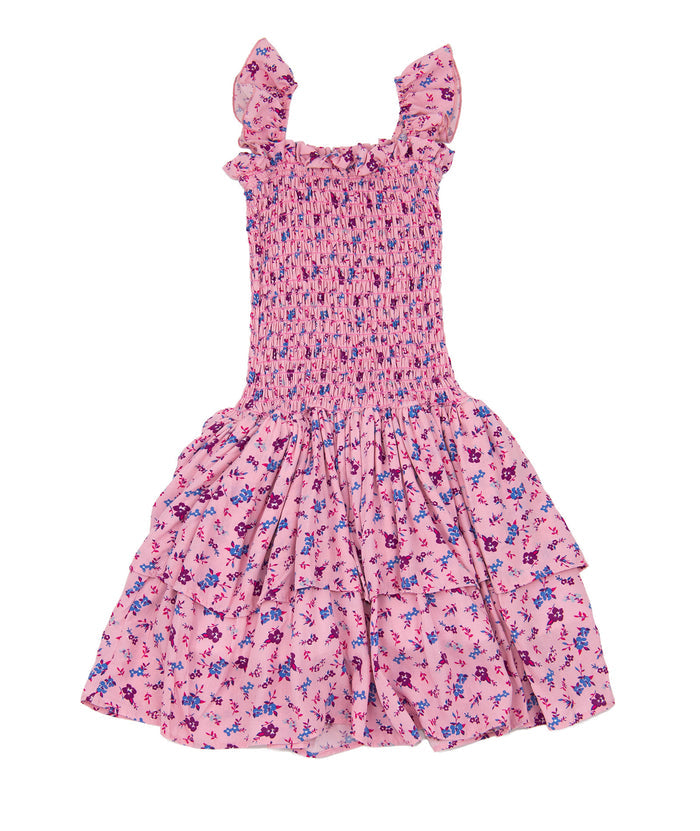 Cheryl Creations Girls Pink Floral Ettie Dress Distressed/seasonal girls Cheryl Creations