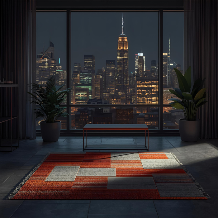 City Blocks Abstract Area Rug