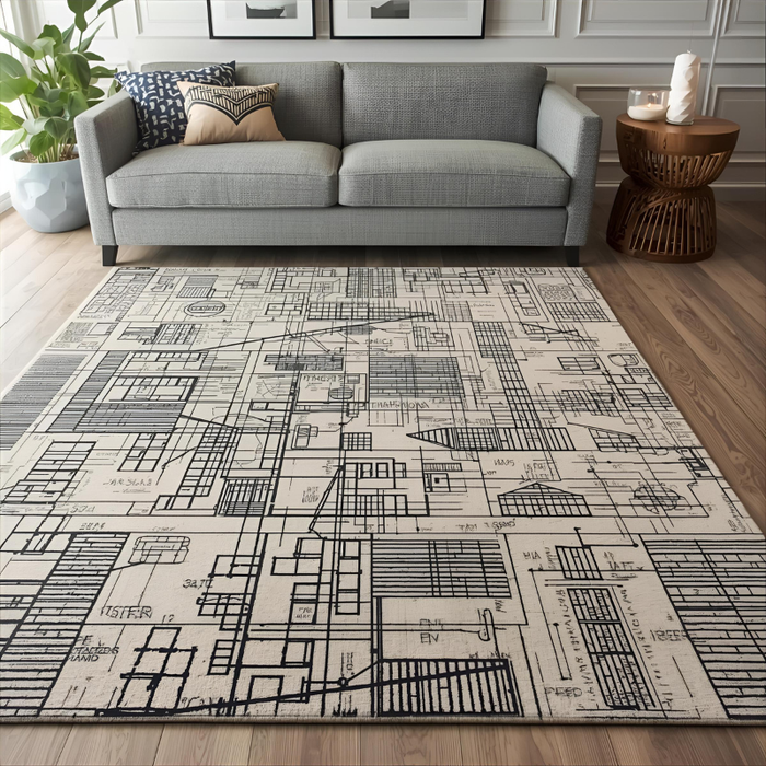 City Blueprint Area Rug
