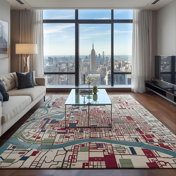 City Map Area Rug