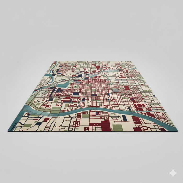 City Map Area Rug