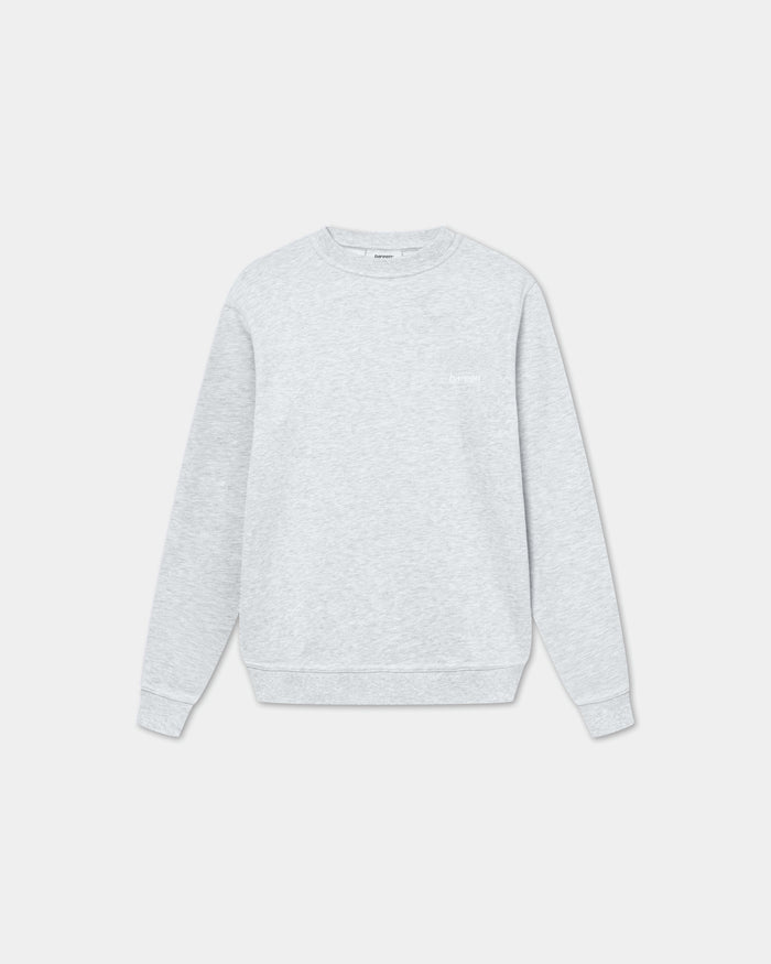 Classic Crewneck, Men - Embroidered Logo - Cloudy Grey