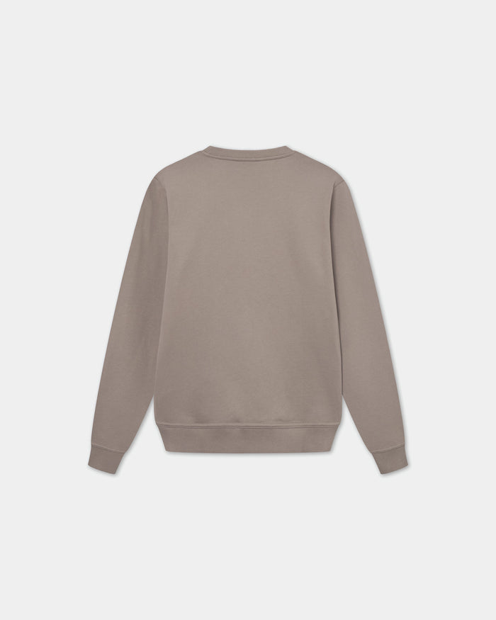 Classic Crewneck, Men - Embroidered Logo - Mocha