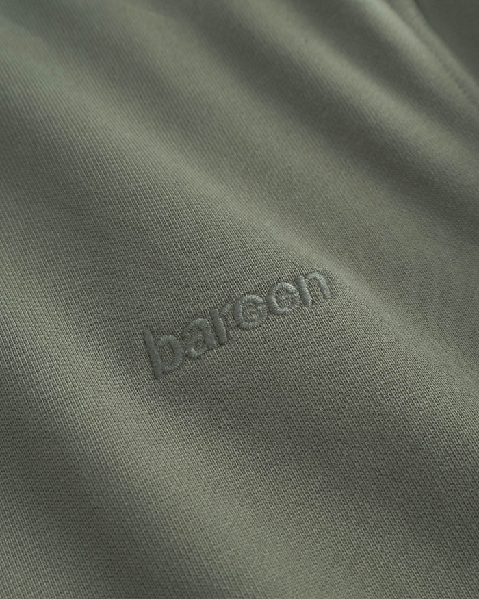Classic Crewneck, Men - Embroidered Logo - Olive Green