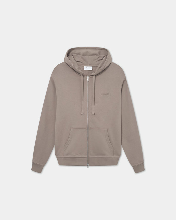 Classic Logo Zip Hoodie, Men - Mocha