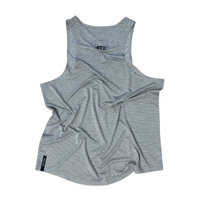 classic mens singlet, heather grey.