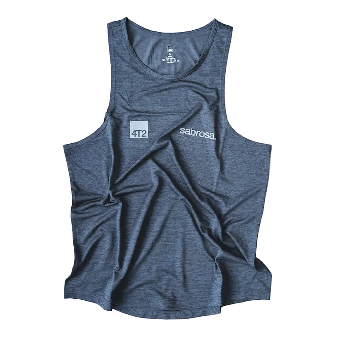 classic mens singlet, sabrosa, charcoal.