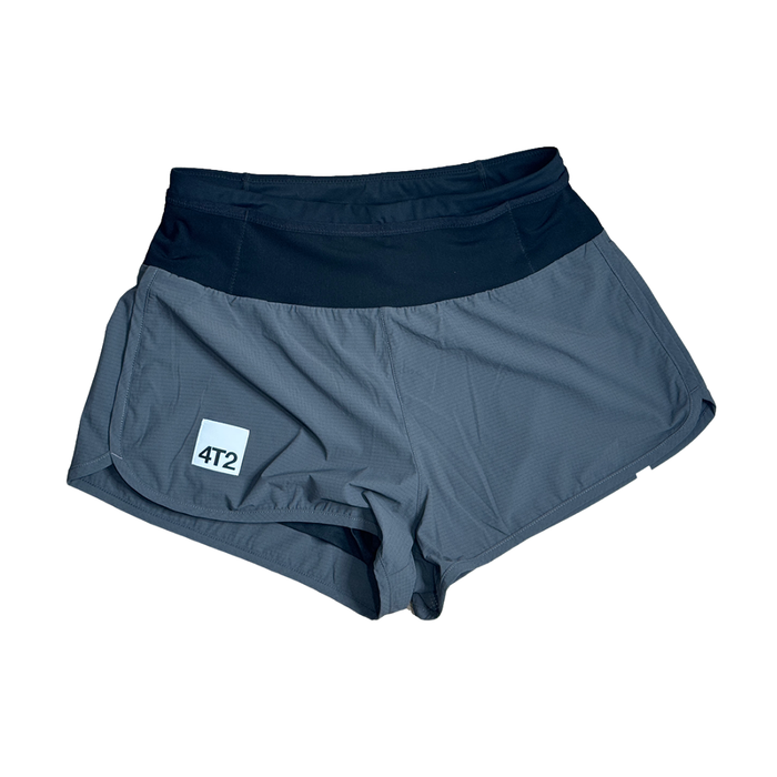 classic womens microperf short 3", grey.
