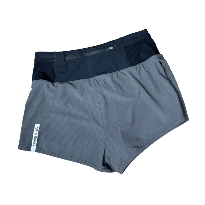 classic womens microperf short 3", grey.