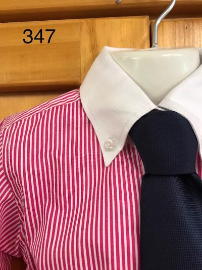 CLEARANCE Hot Pink & White Striped Childs Tie Shirts Size 3 Only (347)