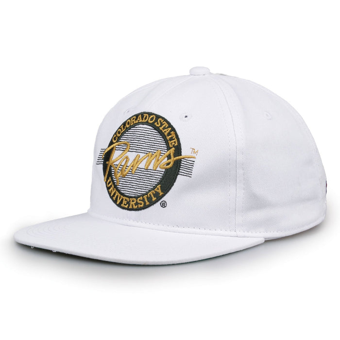 Colorado State Rams Retro Circle Snapback - White, alternate view 1