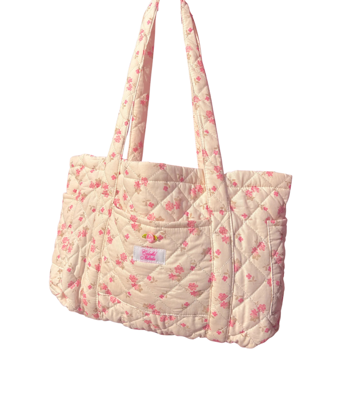 Colorful Natalie Floral Cutie Quilted Tote Distressed/seasonal accessories Frankie's Exclusives Floral