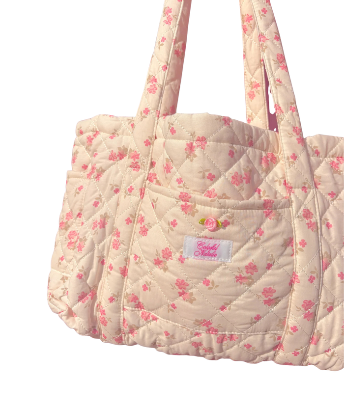 Colorful Natalie Floral Cutie Quilted Tote Distressed/seasonal accessories Frankie's Exclusives
