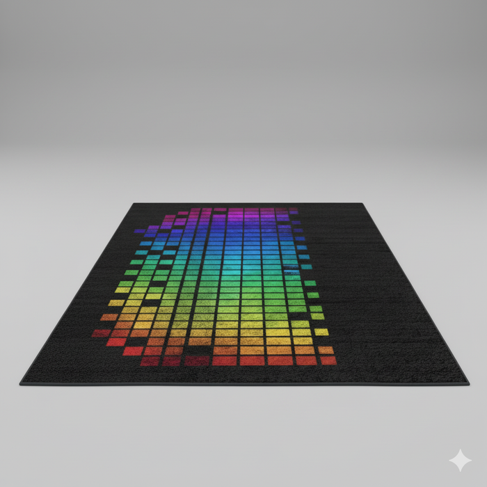 Colorful Sound Spectrum Area Rug