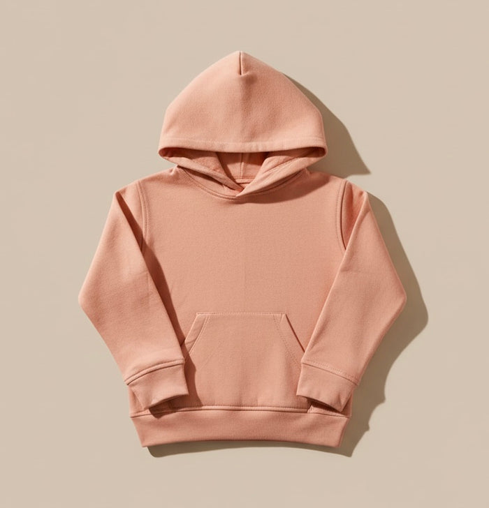 Coral Beige Organic Cotton Fleece Hoodie and Jogger Set (6 Months – 5 Years)
