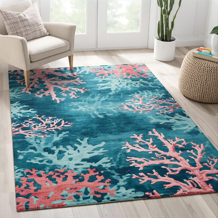 Coral Garden Area Rug