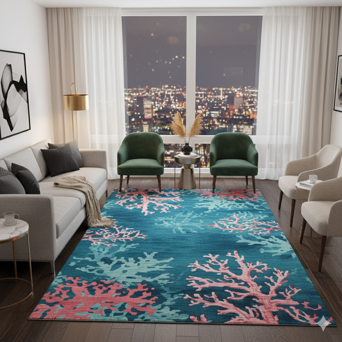 Coral Garden Area Rug