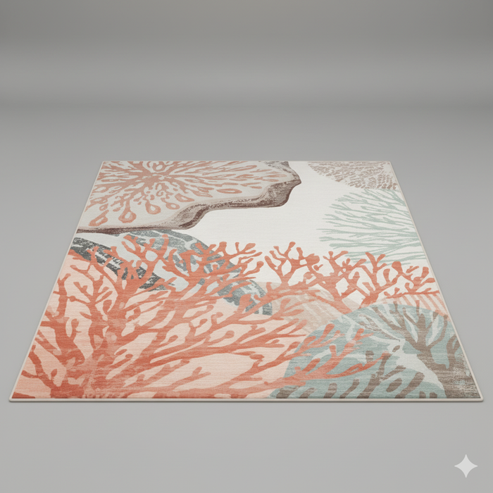 Coral Reef Abstract Area Rug