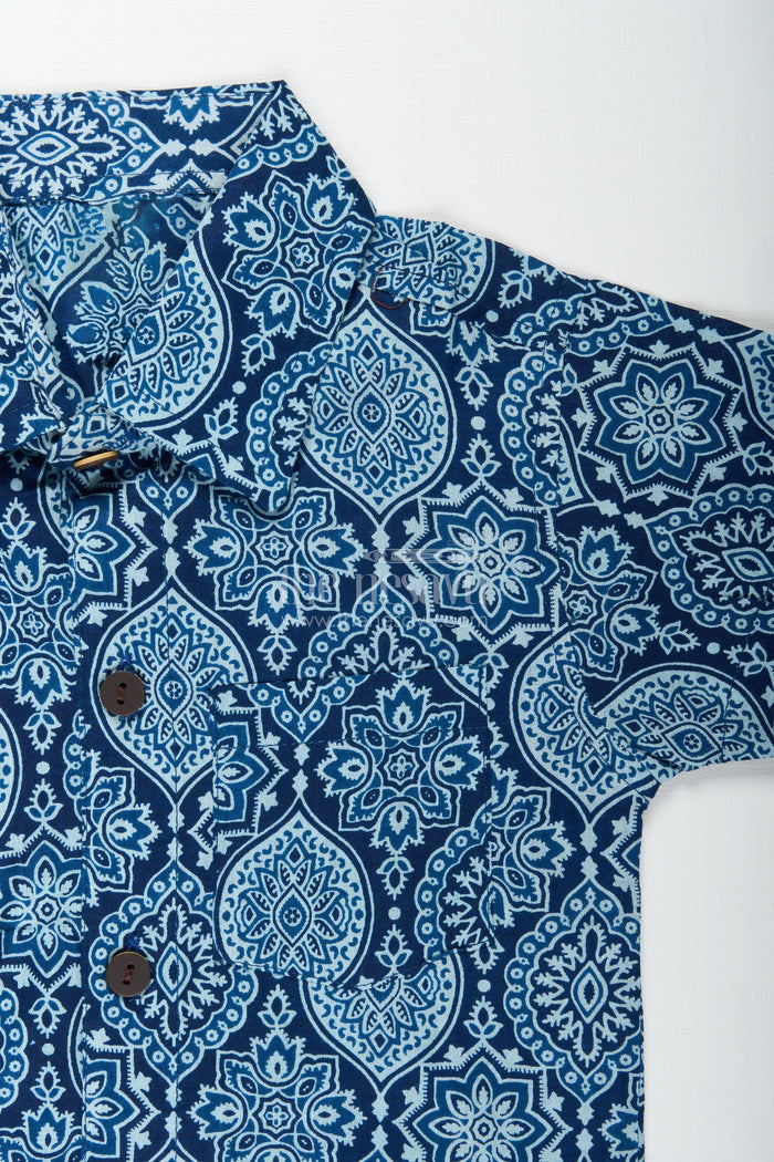 The Nesavu Cotton casual set for toddler boys' summer wardrobe Nesavu Nesavu toddler boys casual printed cotton set  mandala co-ord outfit everyday summer fun