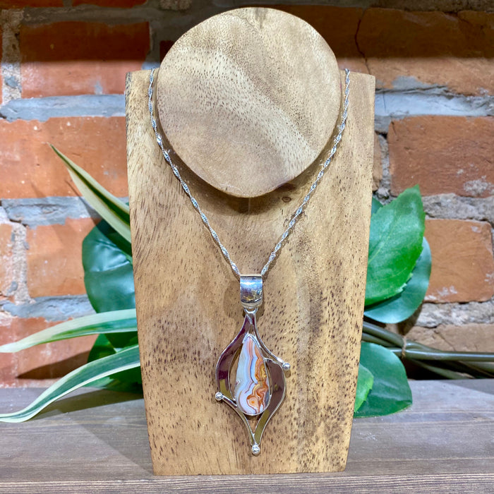 Crazy Lace Agate Pendant